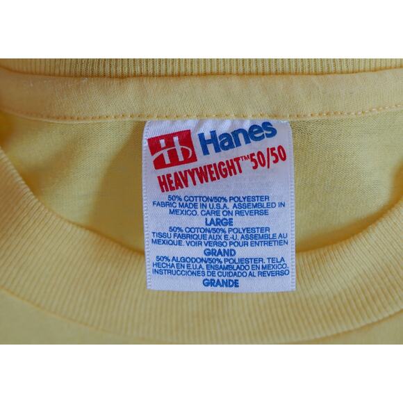 Vtg 90s Hanes Glitter Iron On Aztec Sun Graphic Tee L Single Stitch Southwest - Picture 4 of 16